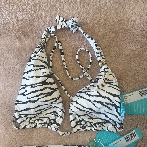 melissa Odabash bikini new, Grenada top/Bottom tiger, black and white - Picture 4 of 13